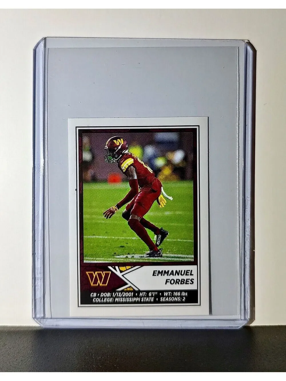 Emmanuel Forbes 2024 Panini NFL Sticker #358 Washington Commanders